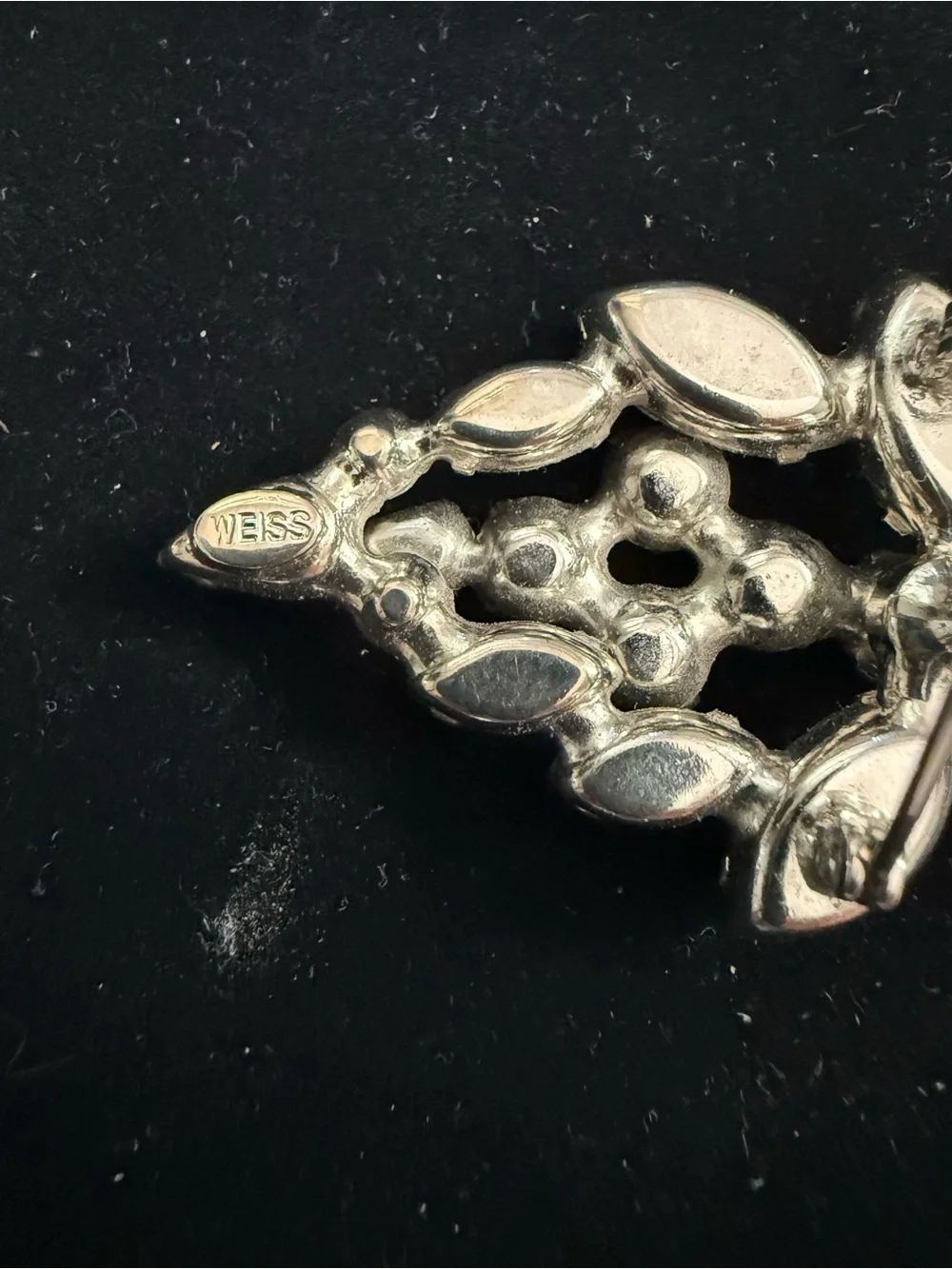 Albert Weiss Vintage Pale Blue Crystal Cluster Brooch